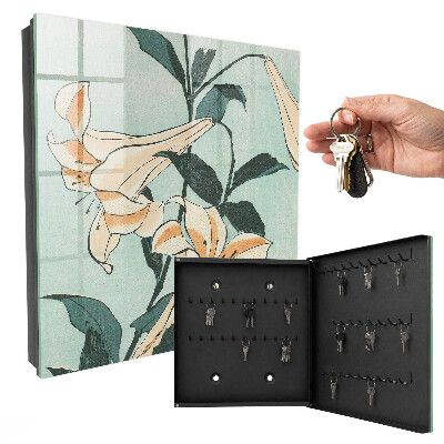 Caja para llaves diseño de lirios delicados