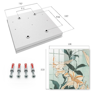 Caja para llaves diseño de lirios delicados