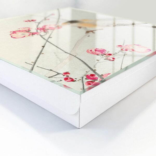Caja para llaves con diseño de flores para pájaros