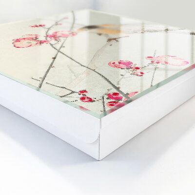 Caja para llaves con diseño de flores para pájaros
