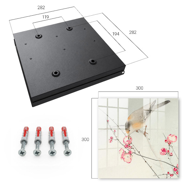 Caja para llaves con diseño de flores para pájaros