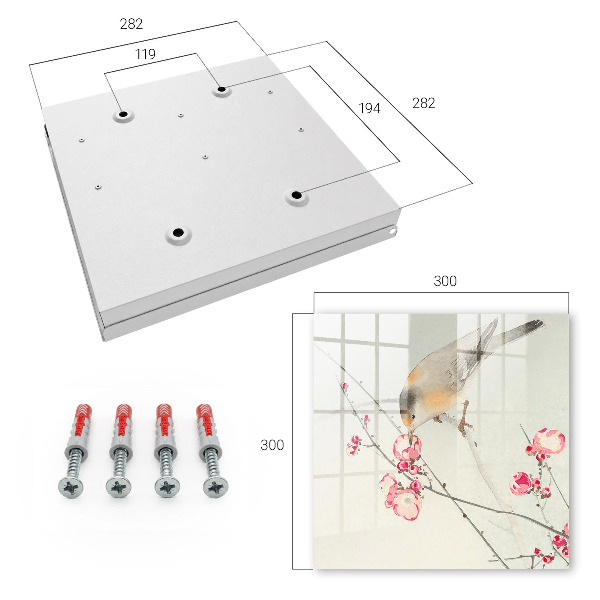 Caja para llaves con diseño de flores para pájaros