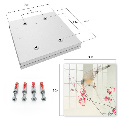 Caja para llaves con diseño de flores para pájaros