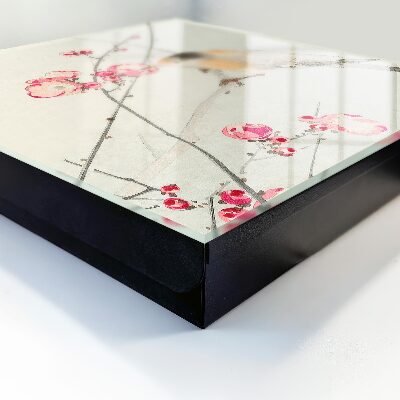 Caja para llaves con diseño de flores para pájaros