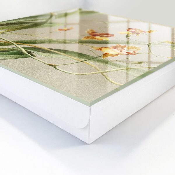 Caja para llaves con diseño de flores trepadoras