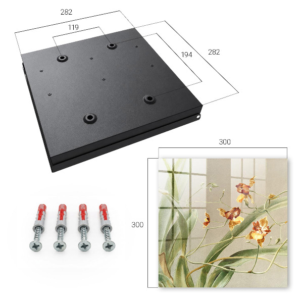 Caja para llaves con diseño de flores trepadoras