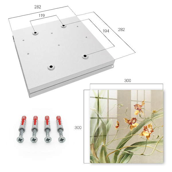 Caja para llaves con diseño de flores trepadoras