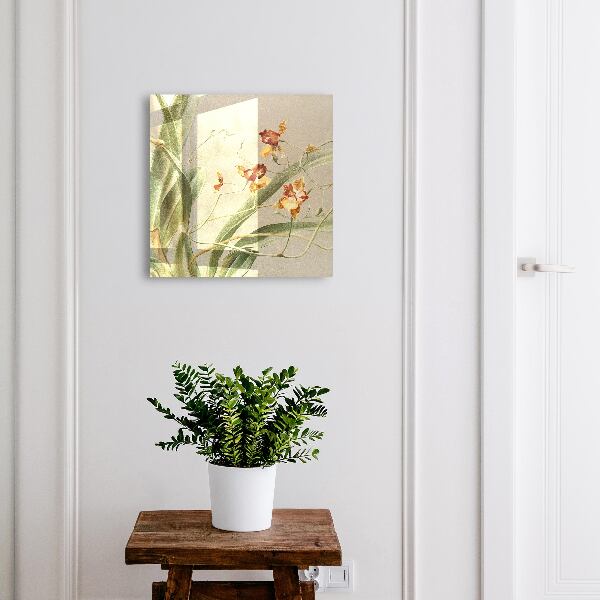 Caja para llaves con diseño de flores trepadoras