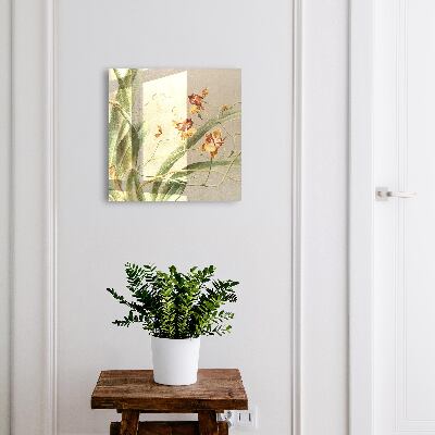 Caja para llaves con diseño de flores trepadoras