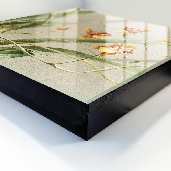 Caja para llaves con diseño de flores trepadoras