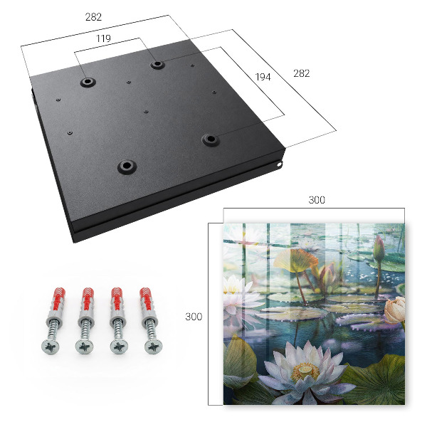 Armario para llaves con diseño de flores acuáticas
