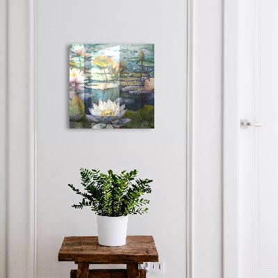 Armario para llaves con diseño de flores acuáticas