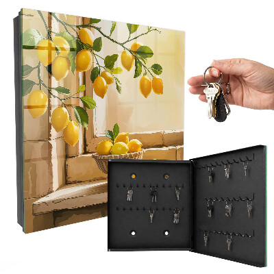 Armario para llaves de pared con diseño de frescura de limón
