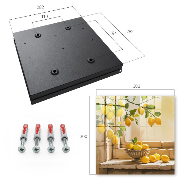 Armario para llaves de pared con diseño de frescura de limón