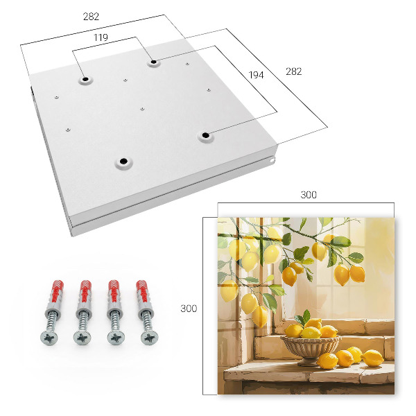 Armario para llaves de pared con diseño de frescura de limón