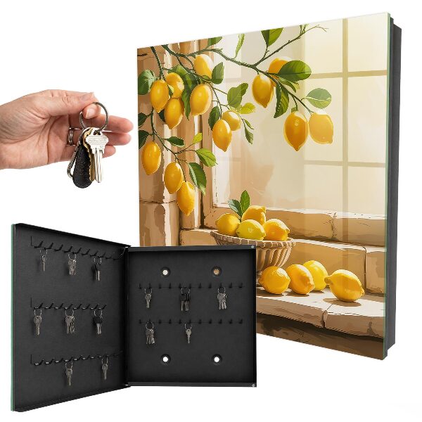 Armario para llaves de pared con diseño de frescura de limón