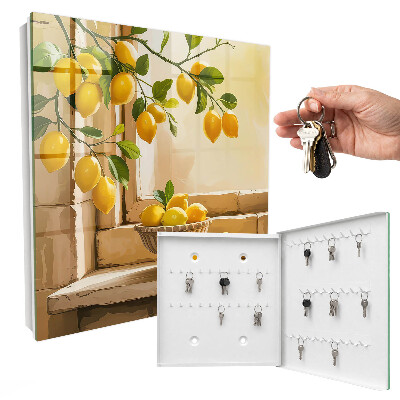 Armario para llaves de pared con diseño de frescura de limón
