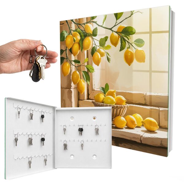 Armario para llaves de pared con diseño de frescura de limón