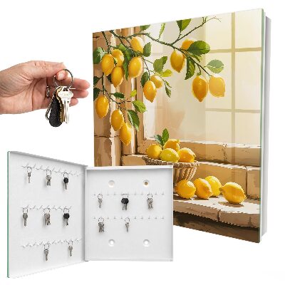 Armario para llaves de pared con diseño de frescura de limón