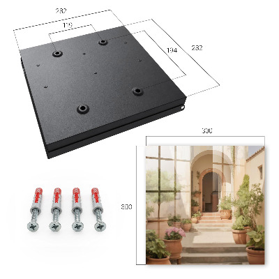 Armario para llaves con diseño de jardín rústico