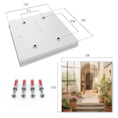 Armario para llaves con diseño de jardín rústico