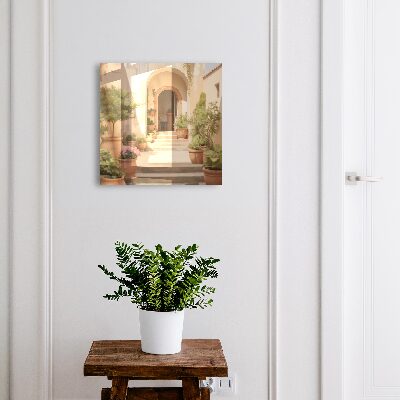 Armario para llaves con diseño de jardín rústico