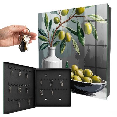 Caja para llaves aceitunas verdes
