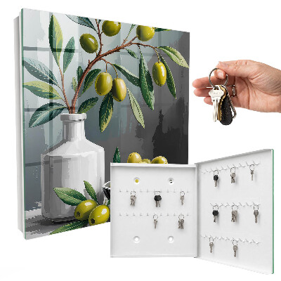 Caja para llaves aceitunas verdes