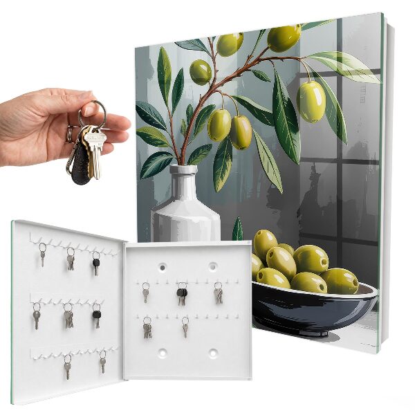 Caja para llaves aceitunas verdes