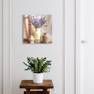 Armario para llaves con diseño de flores en un jarrón