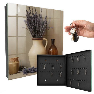Caja para llaves diseño de jarrón de lavanda