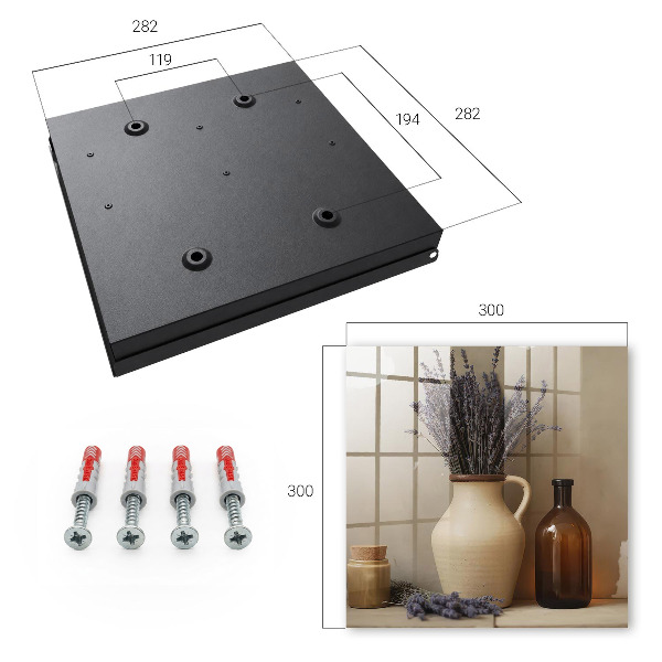 Caja para llaves diseño de jarrón de lavanda
