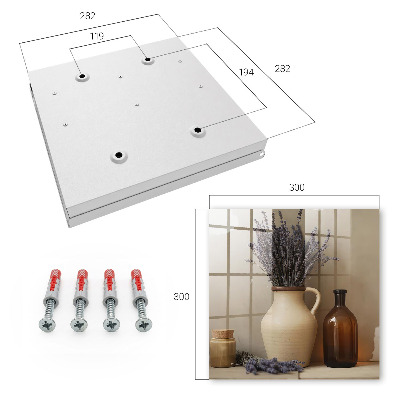 Caja para llaves diseño de jarrón de lavanda