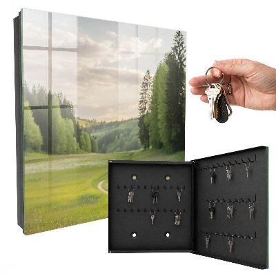 Caja para llaves con diseño de paisaje idílico