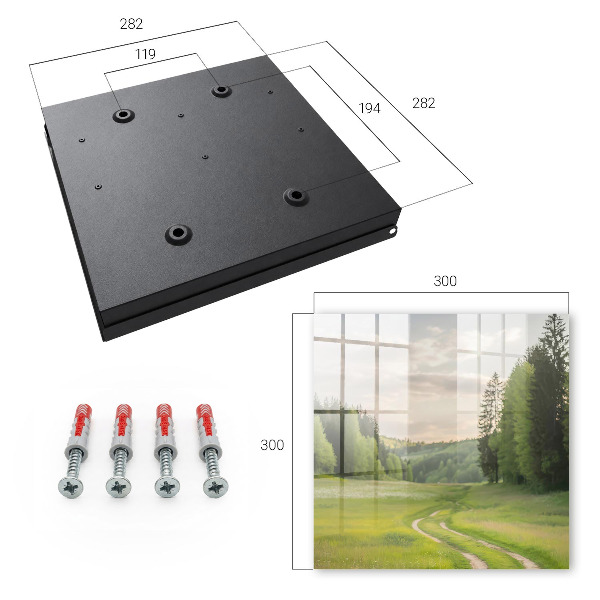 Caja para llaves con diseño de paisaje idílico