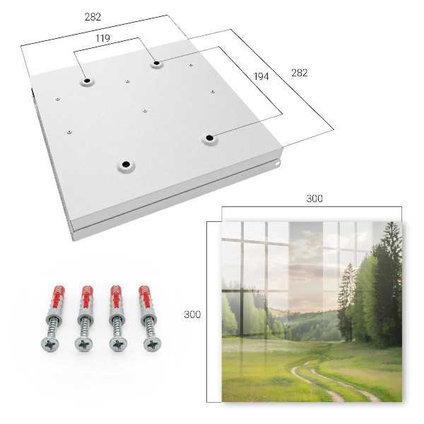 Caja para llaves con diseño de paisaje idílico