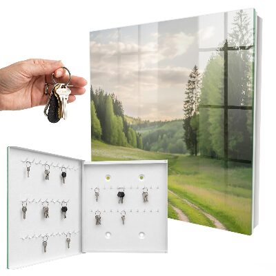 Caja para llaves con diseño de paisaje idílico