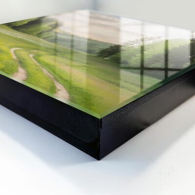 Caja para llaves con diseño de paisaje idílico