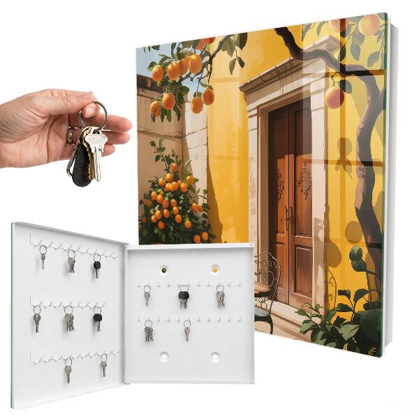 Armario para llaves modelo terraza naranja