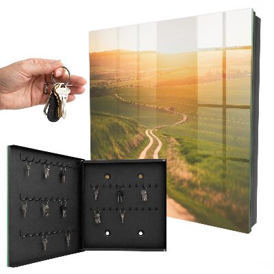 Armario para llaves con diseño de paisaje pintoresco