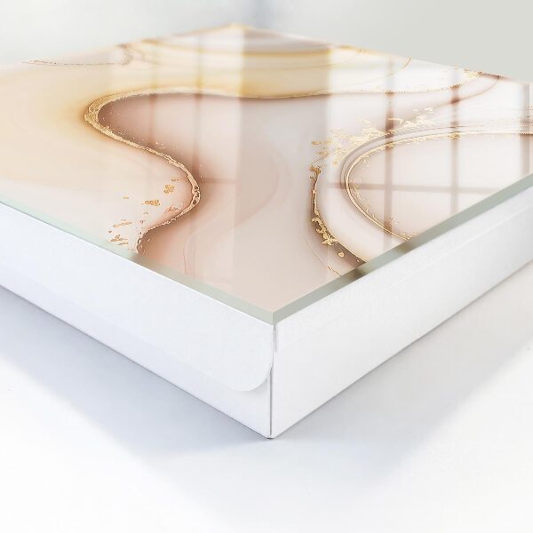 Caja para llaves de diseño ondas en color beige