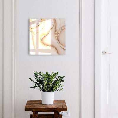 Caja para llaves de diseño ondas en color beige