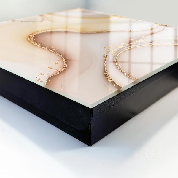 Caja para llaves de diseño ondas en color beige