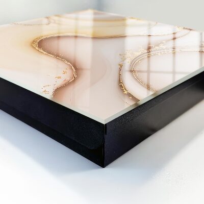 Caja para llaves de diseño ondas en color beige