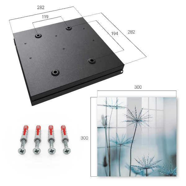 Caja para llaves con diseño de diente de león y rocío