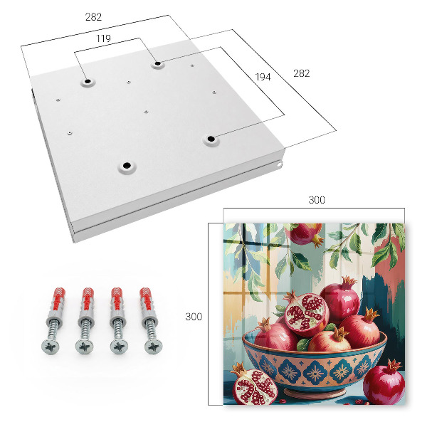 Caja para llaves con diseño de fruta
