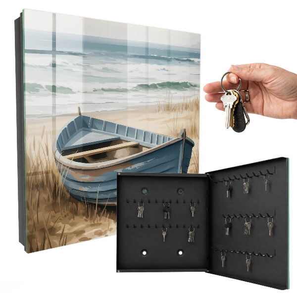 Caja para llaves diseño barco de playa