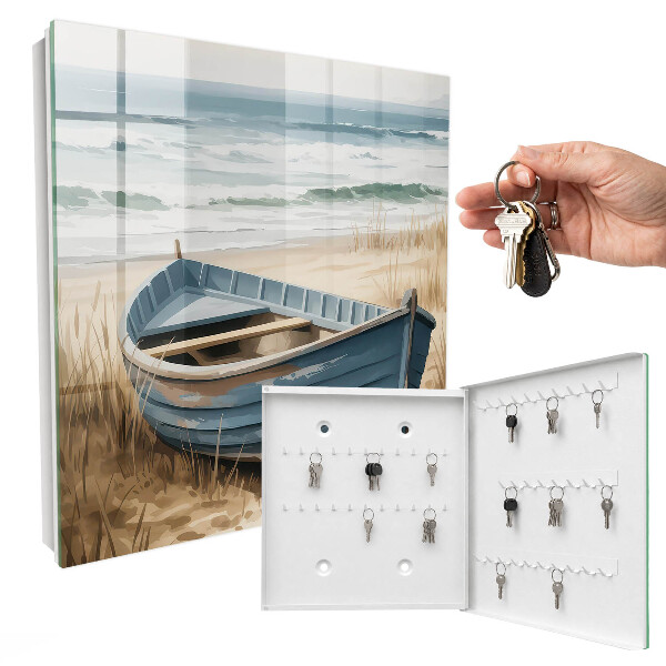 Caja para llaves diseño barco de playa