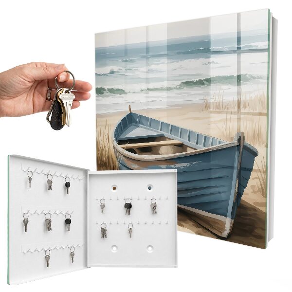 Caja para llaves diseño barco de playa