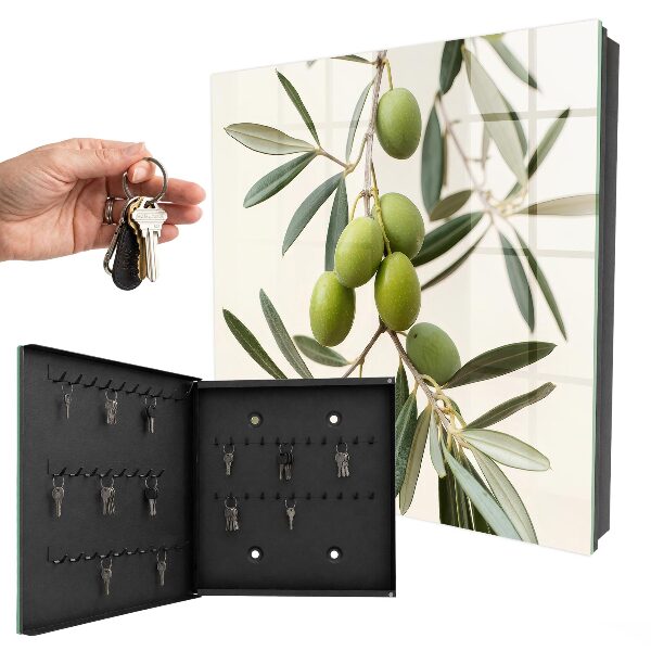 Caja para llaves con diseño de rama de olivo